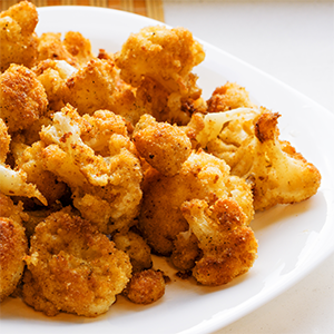 Amazing Chicken Patty Mix Crusted Cauliflower