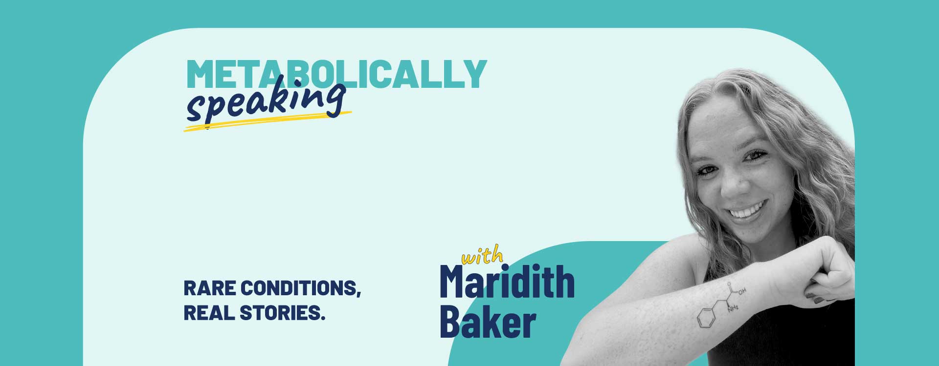 Metabollically Speaking promo with Maridith Baker's headshot